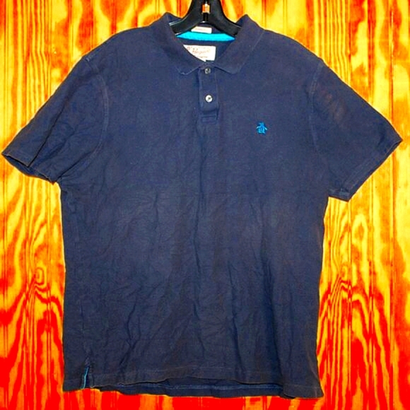 Original Penguin Polo Shirt - Classic Fit - Size L - Blue - Picture 5 of 6
